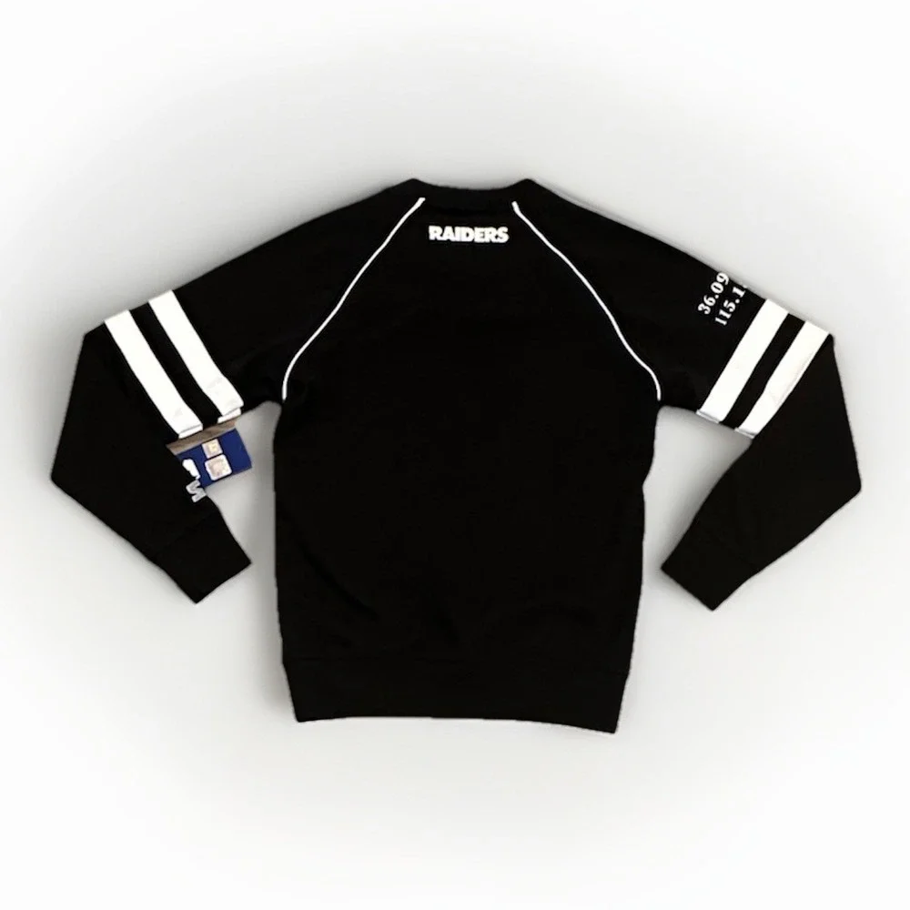 Las Vegas Raiders Starter Men's Latitude Longitude Sweatshirt, Black, Size Small